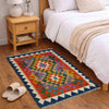 Hand Woven Wool Kelim 2' 0" x 2' 11" ft / 62 x 89 cm - No. Y39414