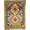Hand Knotted Afghan Style Kilim 2' 2" x 2' 11" ft / 65 x 88 cm - No. Y39429