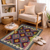 Multi Color ful Flat-Weave Wool Kilim 2' 1" x 2' 10" ft / 63 x 87 cm - No. Y39430