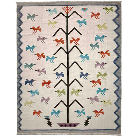 Hand Knotted Embroidery Kelim 8' 9" x 12' 0" ft / 266 x 365 cm - No. Y39433