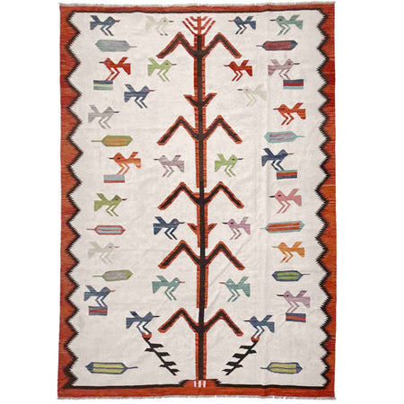 Hand Made Embroidery Kilim 8' 8" x 12' 2" ft / 264 x 372 cm - No. Y39434