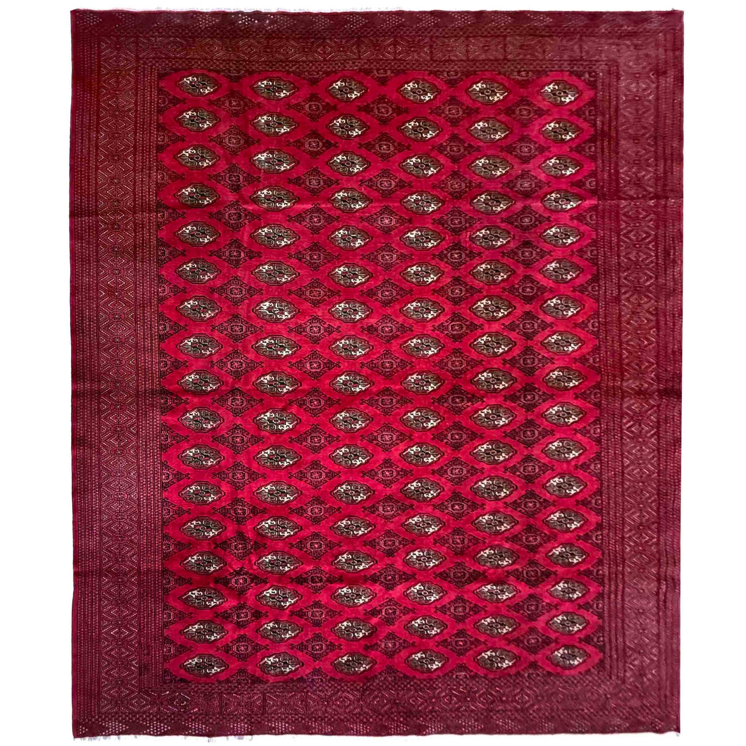 Hand Knotted Bokhara Carpet 10' 0" x 11' 11" ft / 304 x 362 cm - No. Y39436