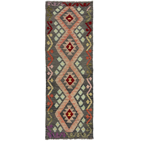 Handmade Turkish Design Wool Kilim Runner 2' 3" x 7' 2" ft / 69 x 219 cm - No. Y39441