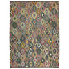Handmade Turkish Design Wool Kilim 5' 10" x 8' 3" ft / 177 x 252 cm - No. Y39448