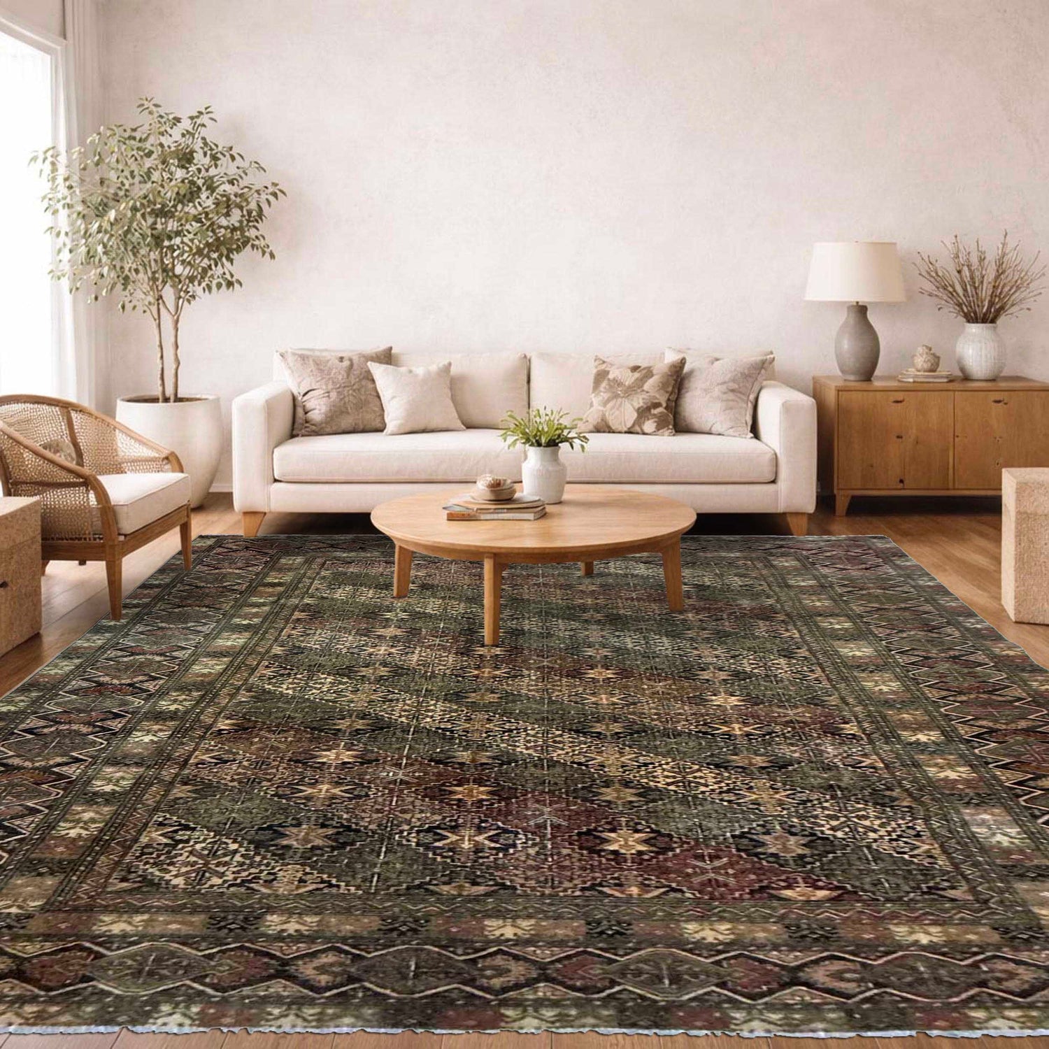 Persian Floral Design Rug 7' 6" x 10' 10" ft / 229 x 330 cm - No. Y39454
