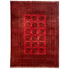 Red Afghan Filpa Area Rug - Handmade Oriental Wool Carpet 6' 8" x 8' 10" ft / 202 x 270 cm - No. Y39455