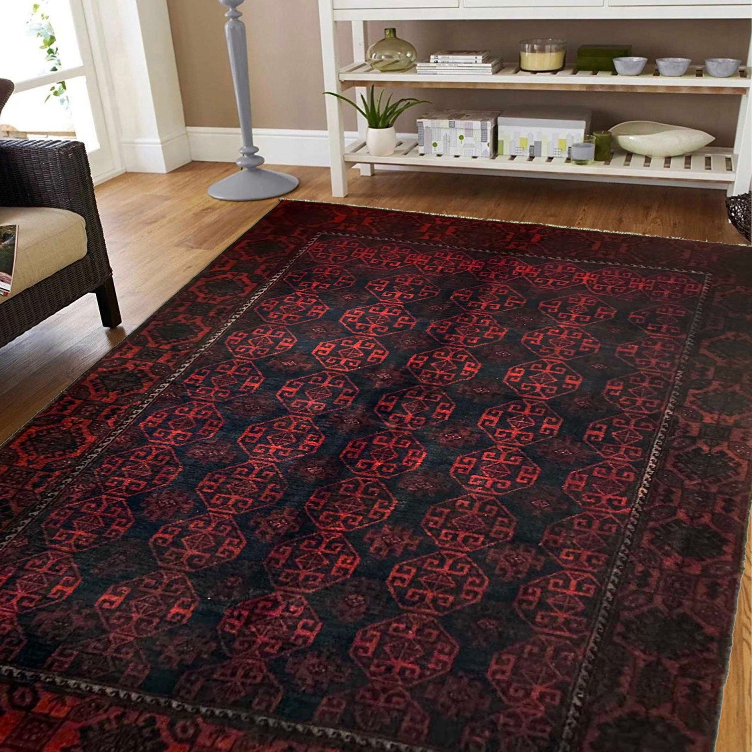 Persian Floral Design Rug 4' 10" x 7' 4" ft / 148 x 224 cm - No. Y39457