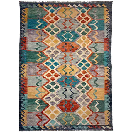 Handmade Vegetable Kilim 5' 9" x 8' 6" ft / 175 x 258 cm - No. Y39465