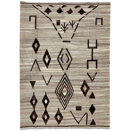 Hand Made Afghan Kilim 5' 8" x 7' 7" ft / 173 x 230 cm - No. Y39470