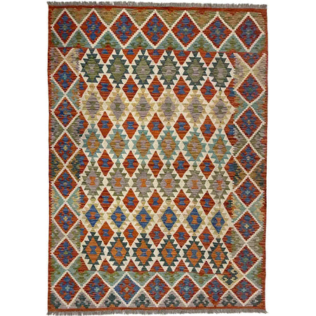 Handmade Vegetable Kilim 5' 11" x 8' 2" ft / 181 x 248 cm - No. Y39477