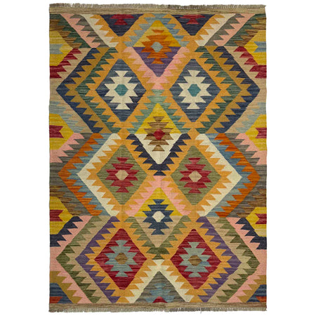 Small Size Chobi Kilim 4' 1" x 6' 0" ft / 125 x 183 cm - No. Y39482