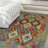 Hand Knotted Flatweave Kilim 4' 4" x 6' 8" ft / 131 x 204 cm - No. Y39483