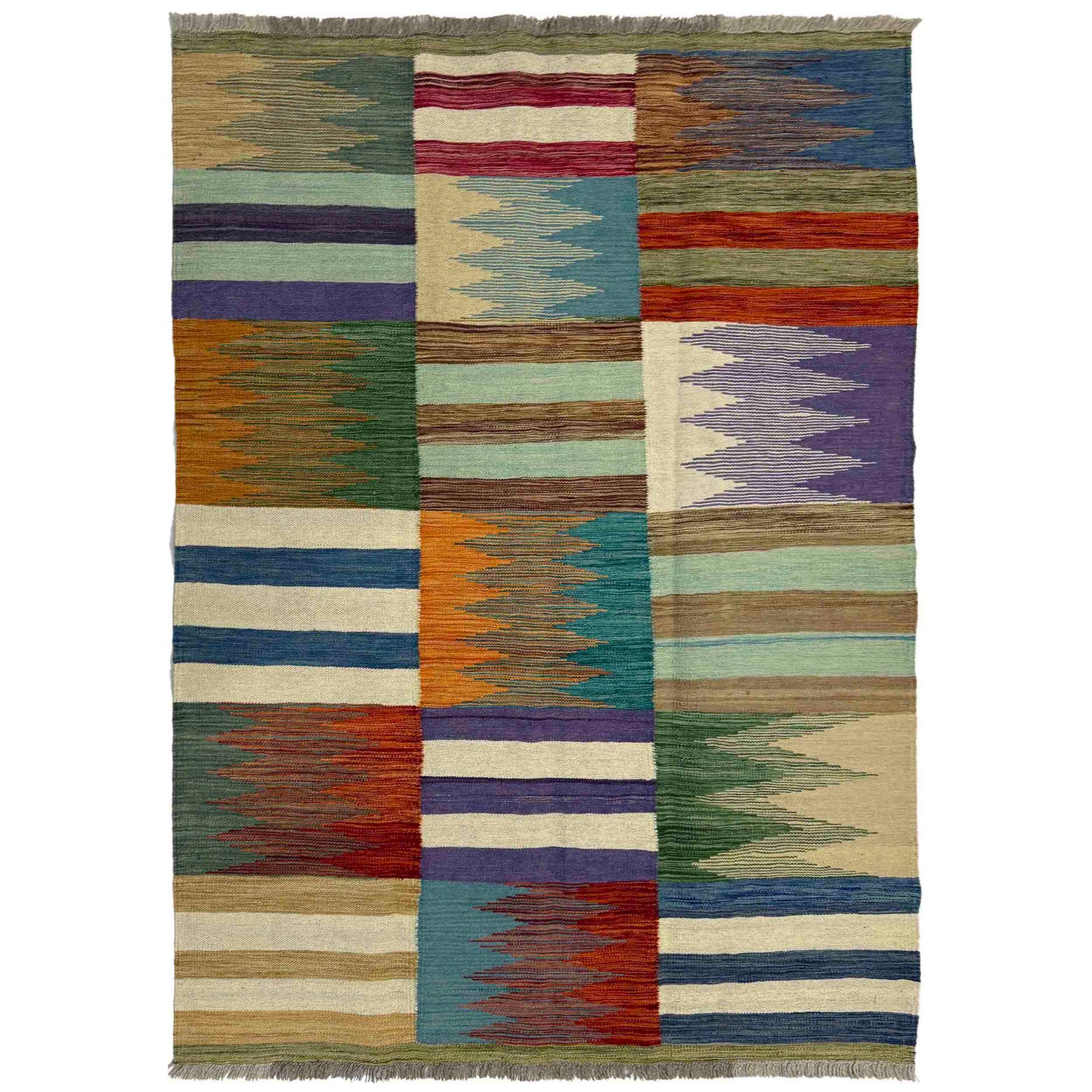 Handmade Vegetable Kilim 4' 0" x 6' 0" ft / 123 x 184 cm - No. Y39487