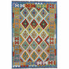 Handmade Afghan Vegetable Kilim 4' 2" x 6' 4" ft / 126 x 193 cm - No. Y39490