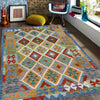 Handmade Afghan Vegetable Kilim 4' 2" x 6' 4" ft / 126 x 193 cm - No. Y39490