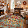 Hand Woven Wool Kelim 4' 0" x 6' 8" ft / 122 x 202 cm - No. Y39492