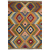 Handmade Turkish Design Wool Kilim 4' 2" x 6' 0" ft / 127 x 184 cm - No. Y39493