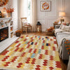 Handmade Vegetable Kilim 4' 2" x 5' 10" ft / 126 x 177 cm - No. Y39496