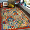 Hand Knotted Flatweave Kilim 4' 1" x 5' 6" ft / 125 x 168 cm - No. Y39497