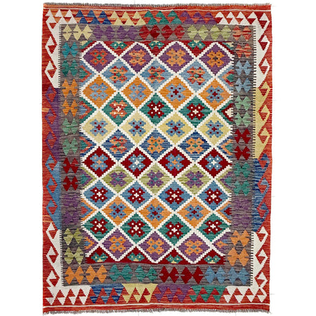 Medium Size Chobi Kilim 4' 8" x 6' 3" ft / 142 x 190 cm - No. Y39498