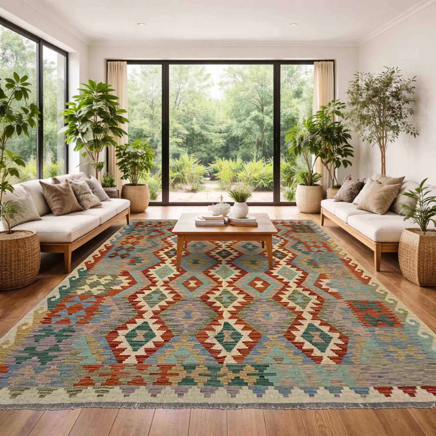 Medium Size Chobi Kilim 5' 10" x 8' 1" ft / 177 x 247 cm - No. Y39499