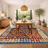 Handmade Turkish Design Wool Kilim 5' 10" x 8' 1" ft / 179 x 246 cm - No. Y39501