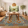 Hand Knotted Flatweave Kilim 5' 9" x 8' 1" ft / 175 x 247 cm - No. Y39502