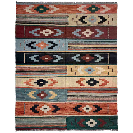 Handmade Afghan Vegetable Kilim 5' 11" x 7' 9" ft / 180 x 237 cm - No. Y39504