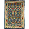 Multi Color ful Flat-Weave Wool Kilim 5' 7" x 8' 1" ft / 170 x 246 cm - No. Y39509