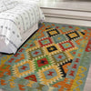 Handmade Vegetable Kelim 4' 0" x 6' 6" ft / 122 x 199 cm - No. Y39511