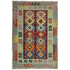 Hand Woven Wool Kelim 3' 9" x 5' 7" ft / 114 x 170 cm - No. Y39513