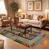Handmade Turkish Design Wool Kilim 3' 10" x 5' 9" ft / 117 x 175 cm - No. Y39514