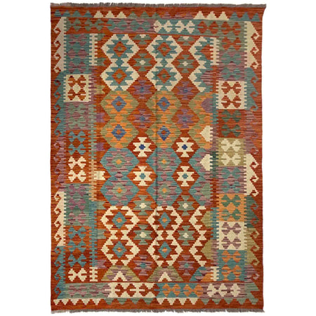 Handmade Vegetable Kelim 5' 6" x 7' 10" ft / 168 x 240 cm - No. Y39515