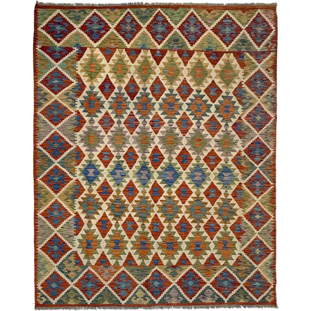 Handmade Afghan Vegetable Kilim 5' 9" x 8' 2" ft / 176 x 248 cm - No. Y39522