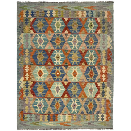 Handmade Vegetable Kilim 5' 10" x 8' 2" ft / 178 x 250 cm - No. Y39525