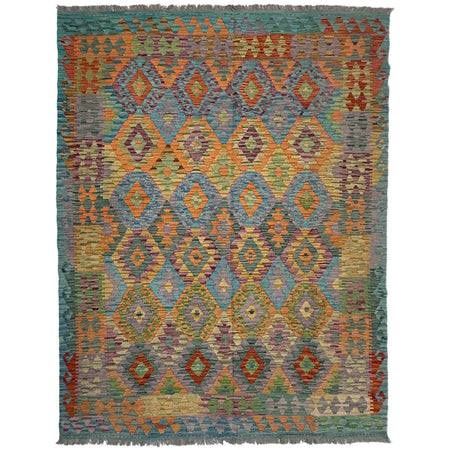 Handmade Vegetable Kelim 5' 10" x 8' 1" ft / 177 x 247 cm - No. Y39526