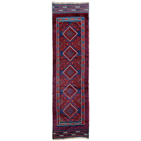 Hand Knotted Mashwani Runner Rug 2' 2" x 7' 11" ft / 65 x 242 cm - No. Y39529