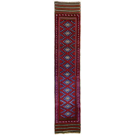 Hand Knotted Mashwani Runner Rug 1' 10" x 8' 4" ft / 55 x 255 cm - No. Y39532