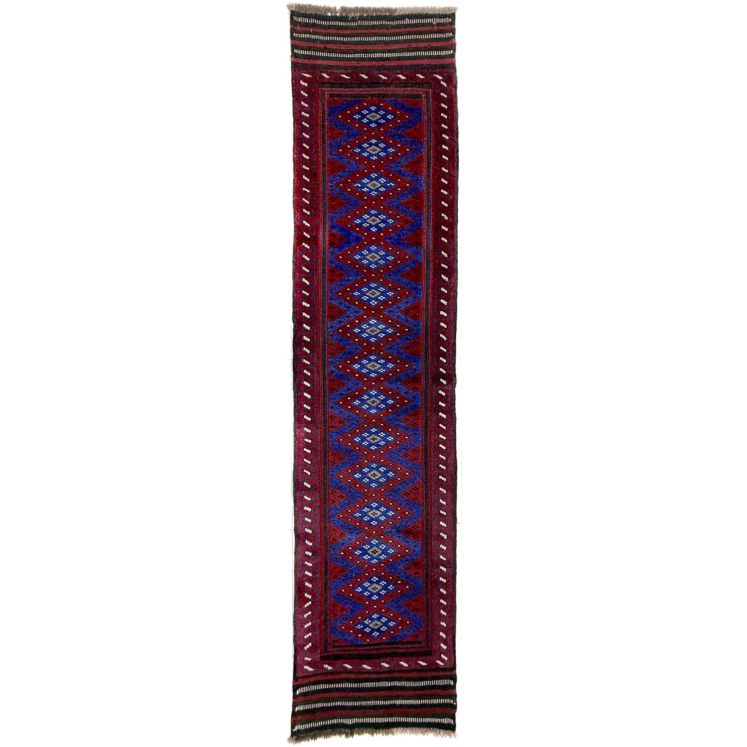 Handmade Mushwani Runner Rug 1' 11" x 8' 3" ft / 58 x 252 cm - No. Y39533
