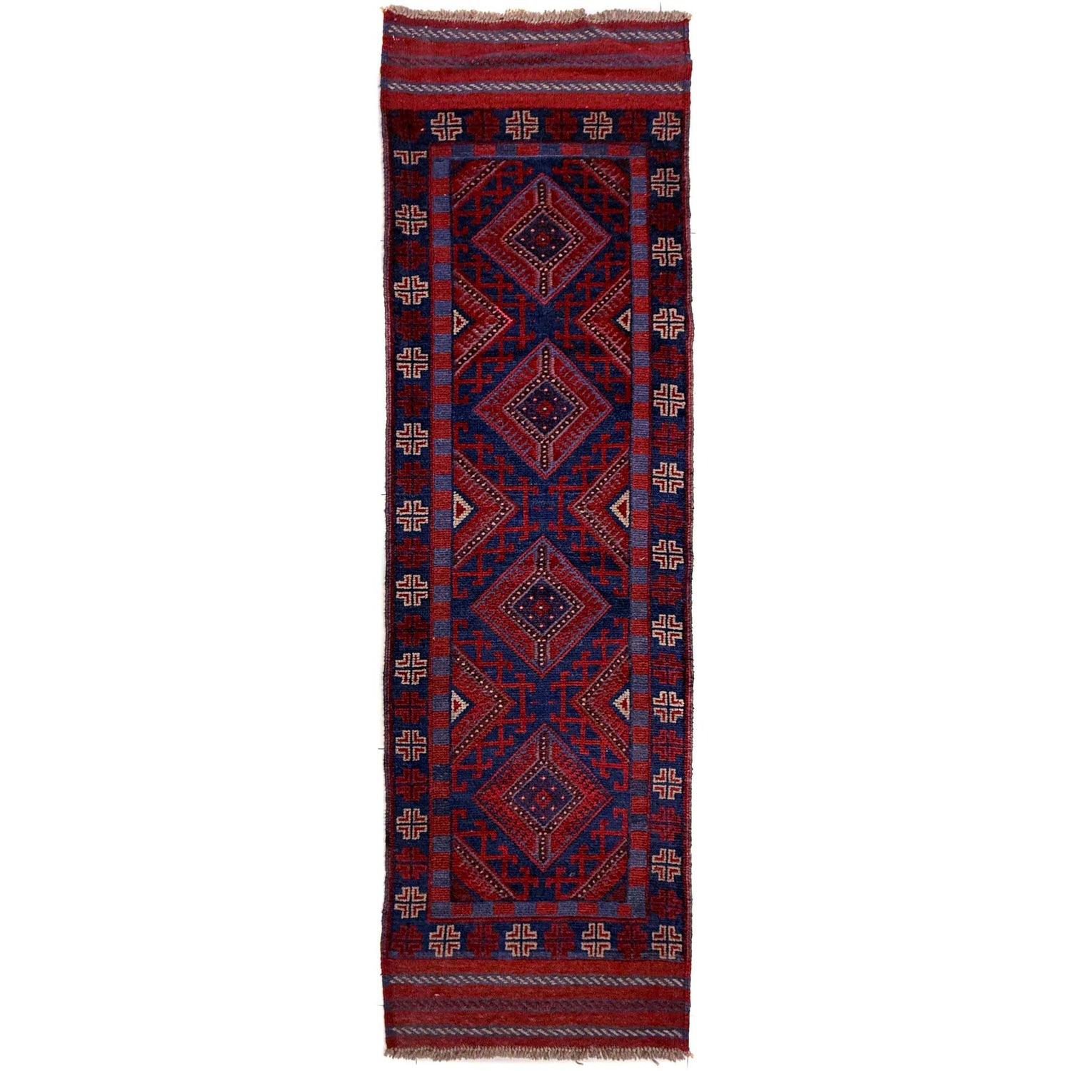 Handmade Wool Mushwani Runner 2' 3" x 7' 9" ft / 69 x 237 cm - No. Y39534