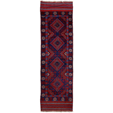 Handmade Wool Mushwani Runner 2' 3" x 7' 9" ft / 69 x 237 cm - No. Y39534