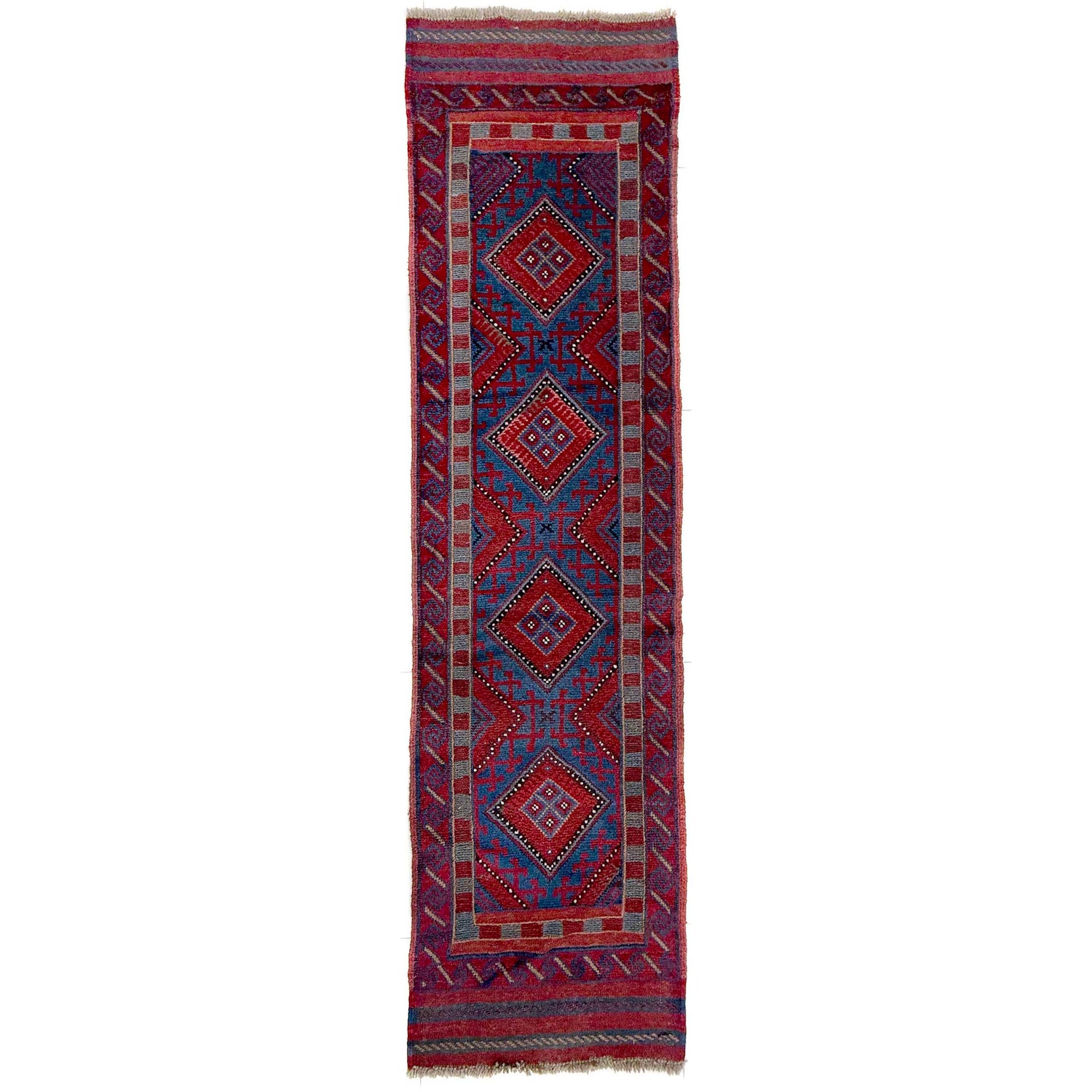 Traditional Mashwani Runner Carpet 2' 2" x 8' 0" ft / 65 x 245 cm - No. Y39536