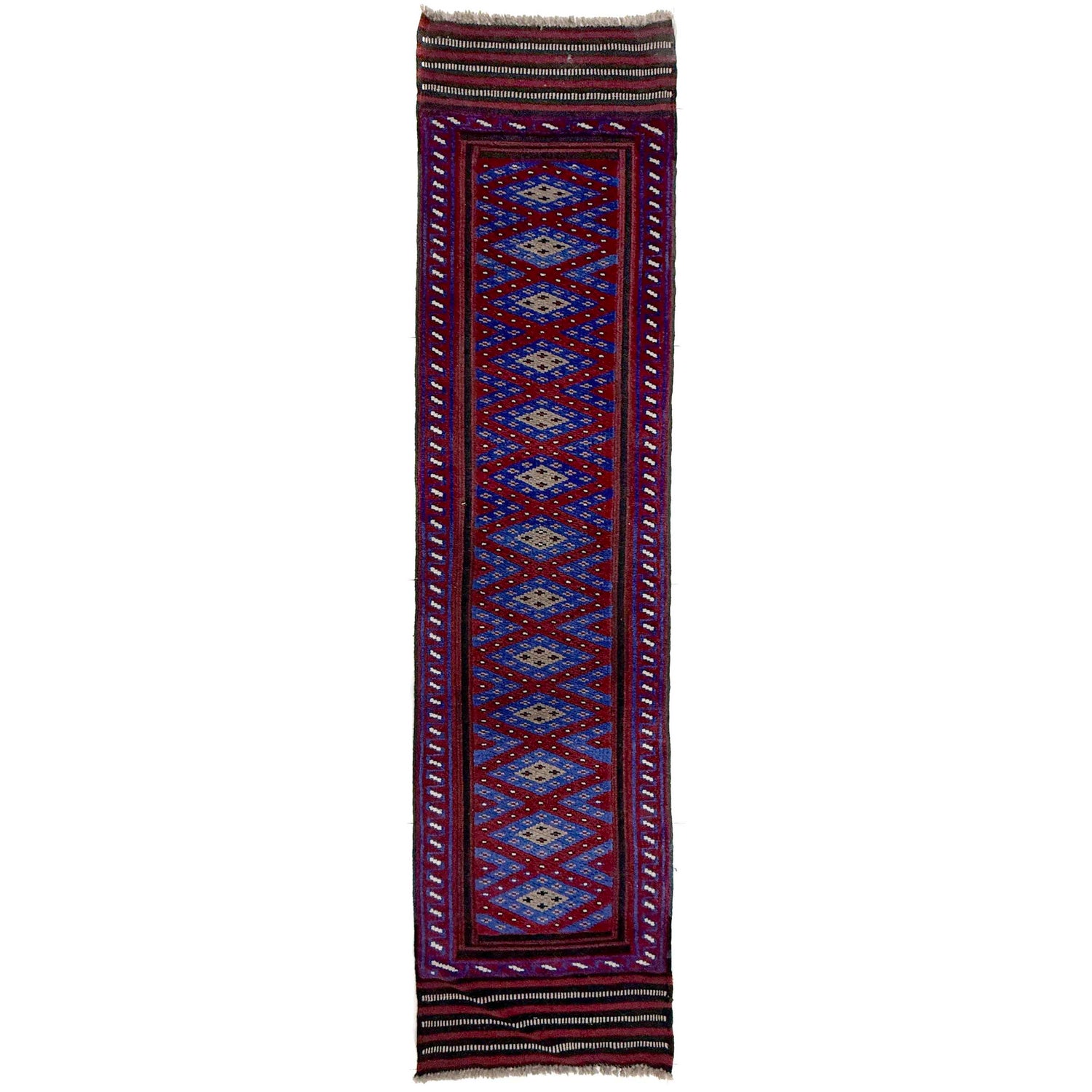 Hand Knotted Mashwani Runner Rug 1' 11" x 8' 5" ft / 58 x 257 cm - No. Y39542