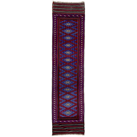 Hand Knotted Mashwani Runner Rug 1' 11" x 8' 5" ft / 58 x 257 cm - No. Y39542