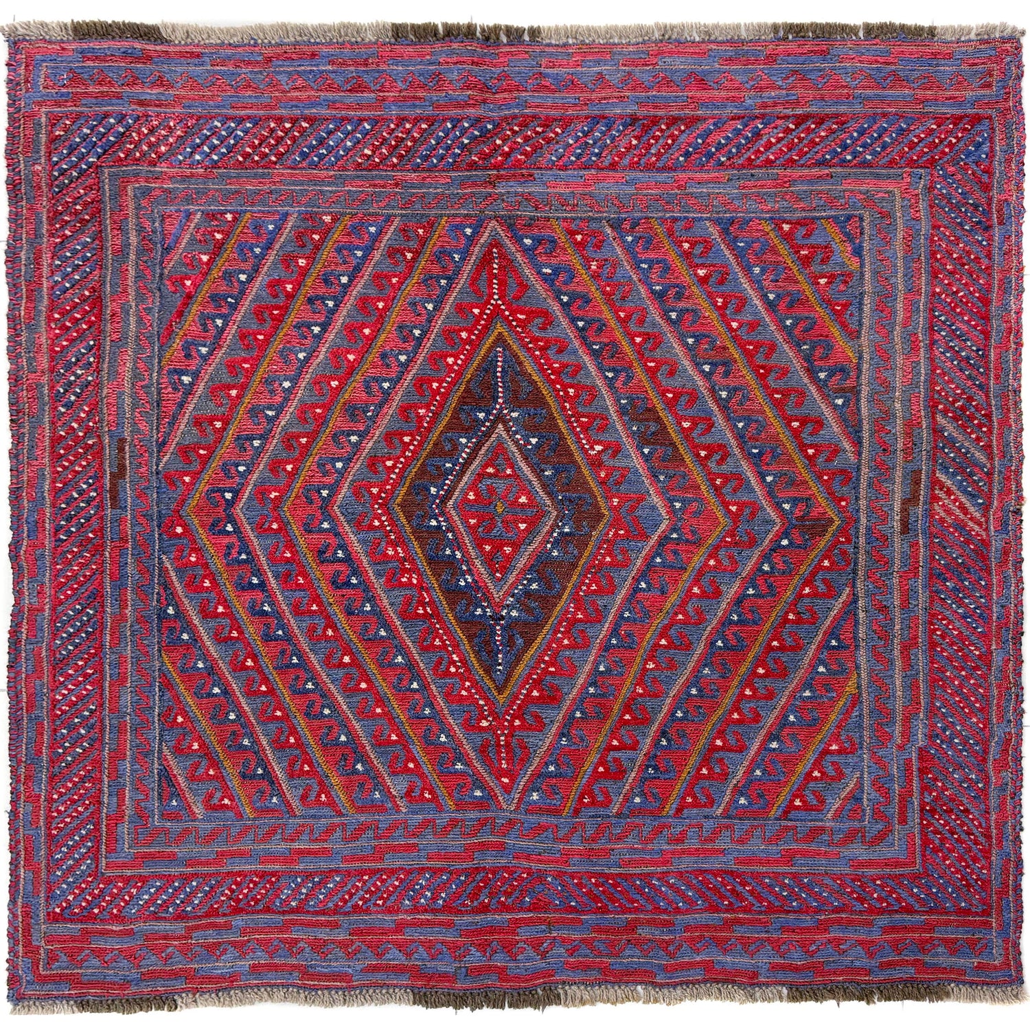 Multi Color Mashwani Area Rug 4' 5" x 4' 0" ft / 134 x 123 cm - No. Y39545