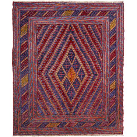 Hand Knotted Mashwani Area Rug 5' 2" x 6' 0" ft / 158 x 184 cm - No. Y39553