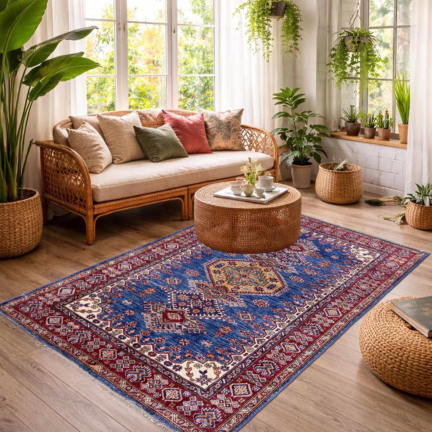 Supreme Kazak Carpet 3' 11" x 6' 1" ft / 120 x 186 cm - No. Y39556