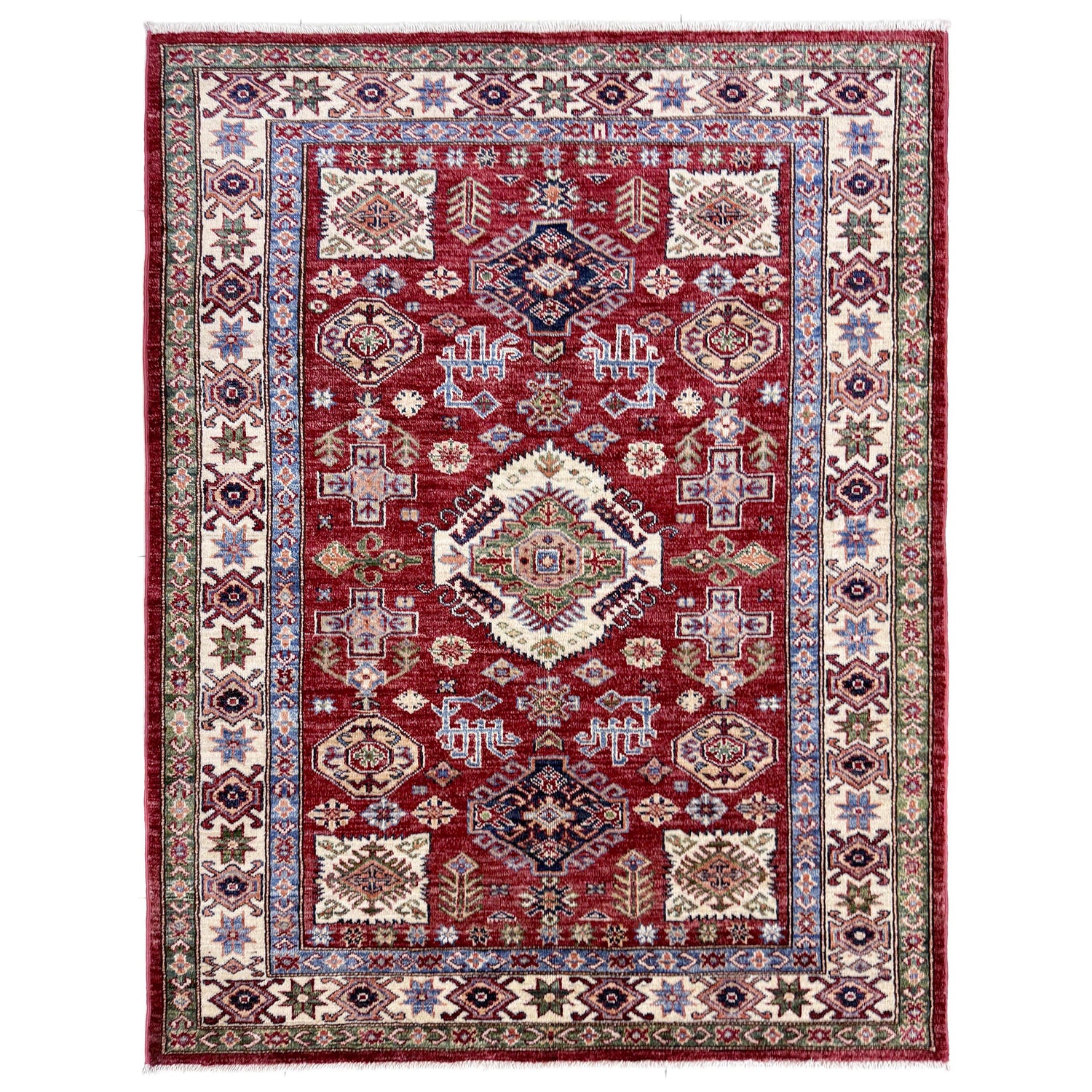 Supreme Kazak Carpet 4' 2" x 5' 11" ft / 126 x 181 cm - No. Y39557