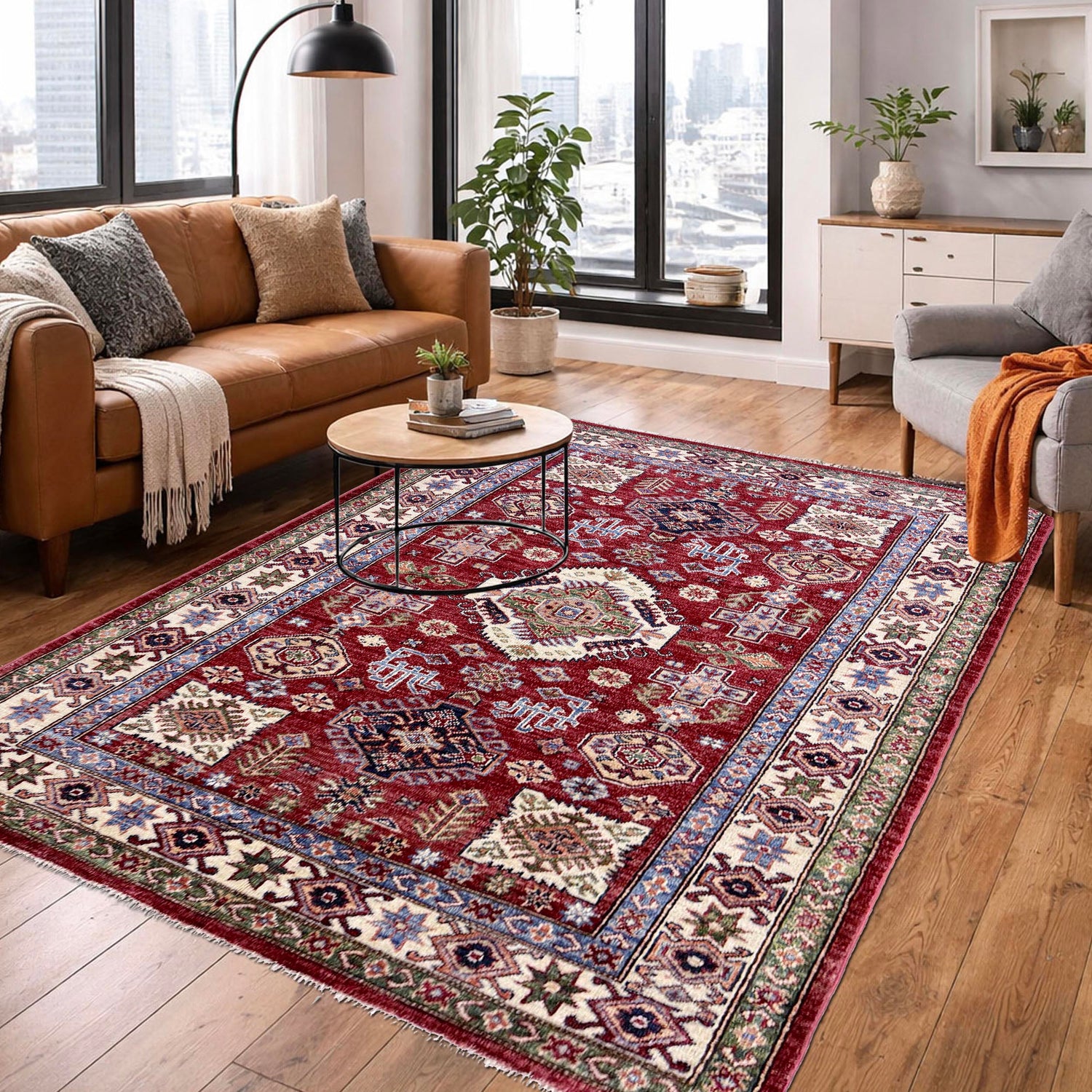 Supreme Kazak Carpet 4' 2" x 5' 11" ft / 126 x 181 cm - No. Y39557