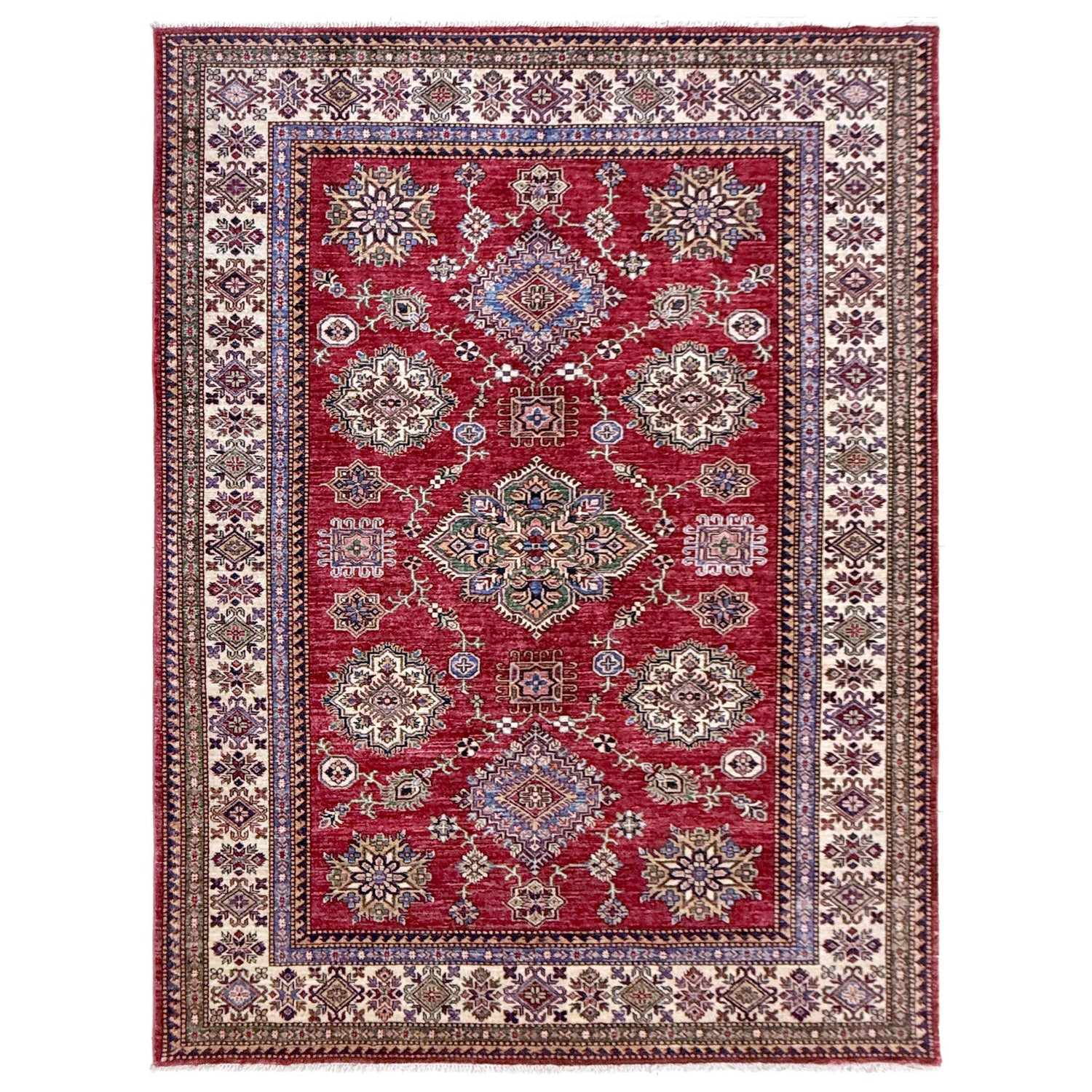 Luxury Fine Kazak Carpet 5' 7" x 7' 8" ft / 171 x 234 cm - No. Y39560